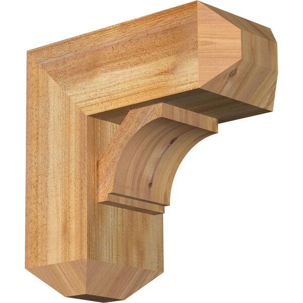 Ekena Millwork Imperial Craftsman Rough Sawn Bracket w/ Offset Brace, Western Red Cedar, 8"W x 18"D x 18"H BKT0806X18X18IMP04RWR - main